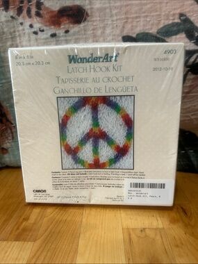 Wonderart peace sign latch hook kit